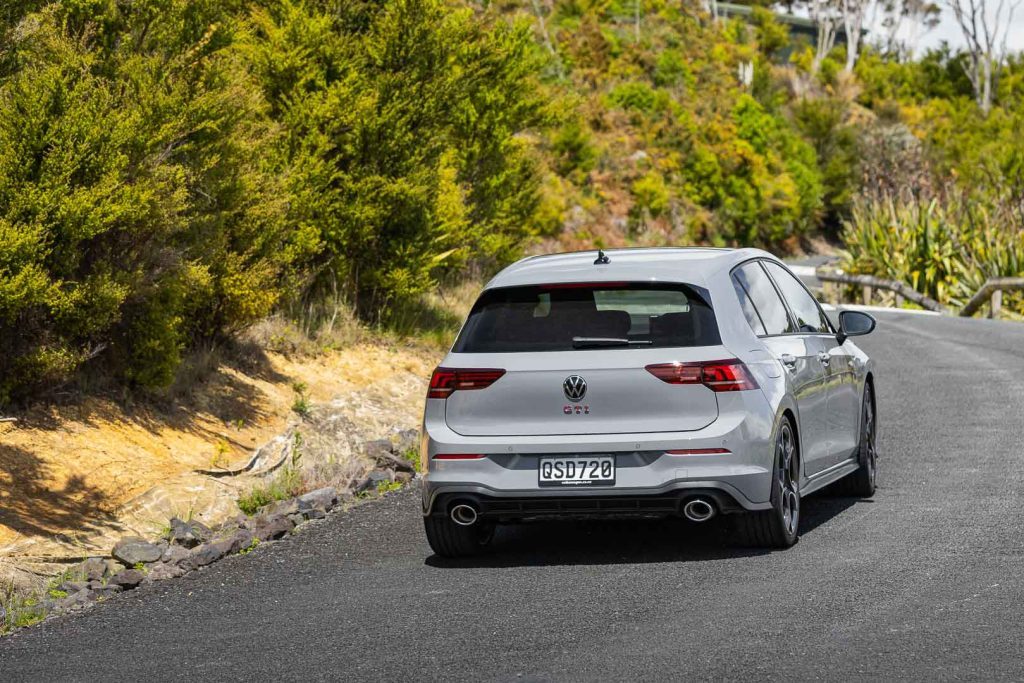 rear GOlf GTI view, cornering