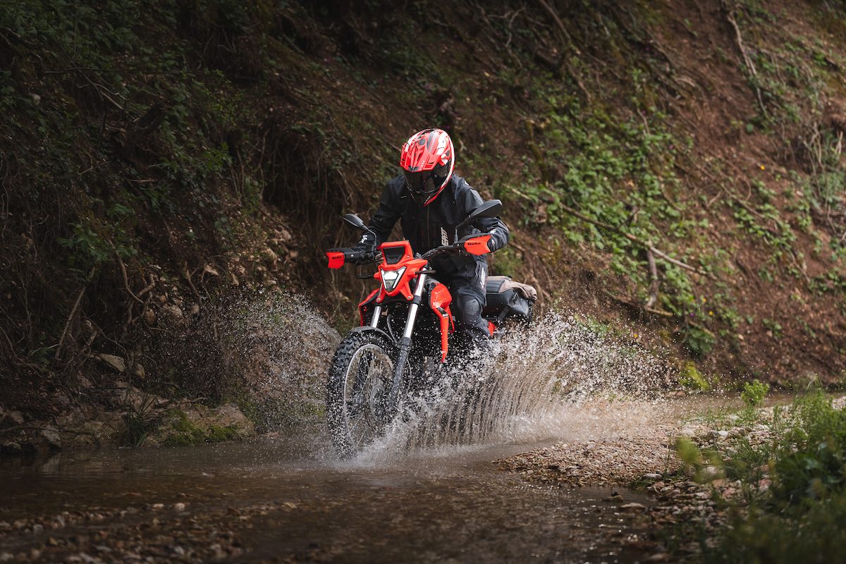 Beta bikes are good off road, but this one will do on-road stuff as well. 