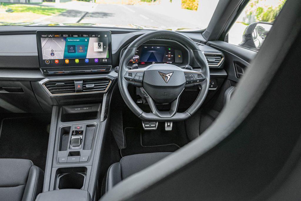 Cupra Formentor interior, dash view wide view