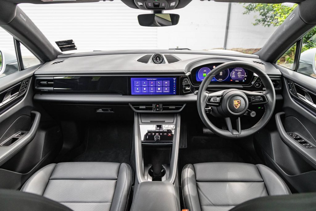 Second gen Porsche Macan 4 wide front interior view