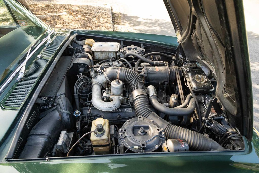 Engine of the 1970 Silver Shadow, a 6.7 litre V8