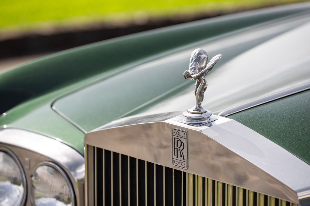 Spirit of Ecstacy on the front of the Rolls Royce