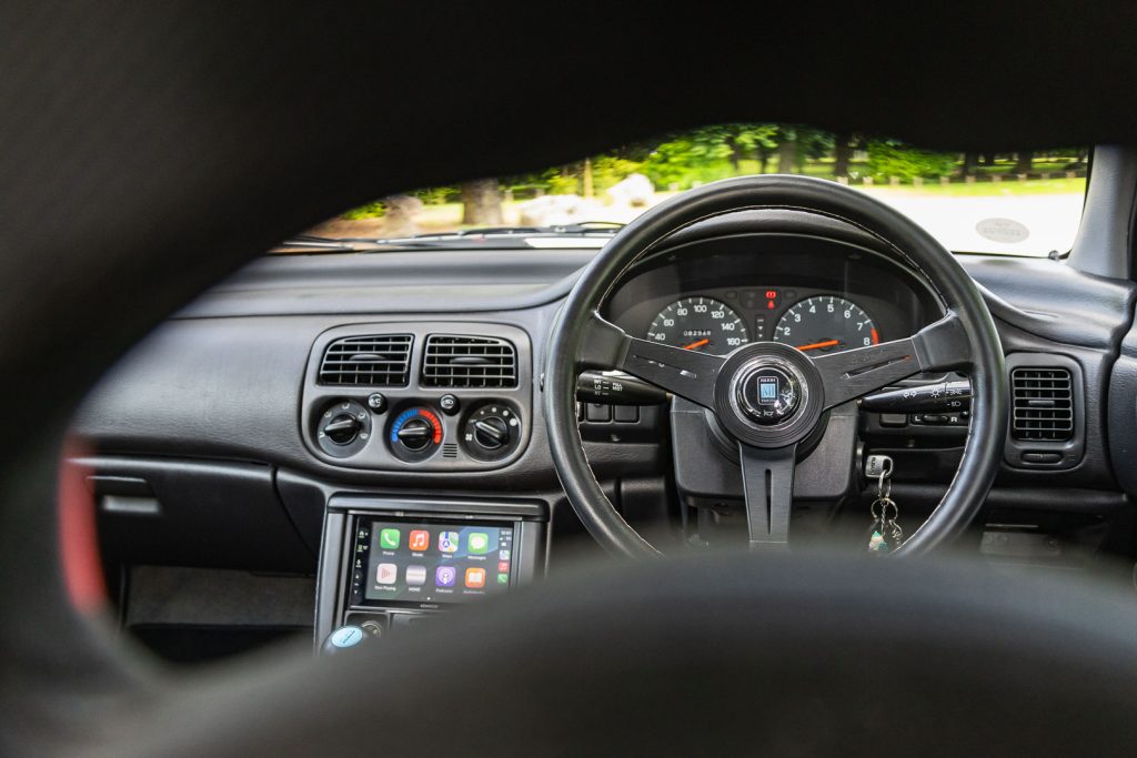 Front interior view of the GC8 Subaru WRX STi RA