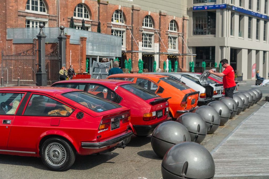 Alfasud lineup, with 3 different generations or facelifts