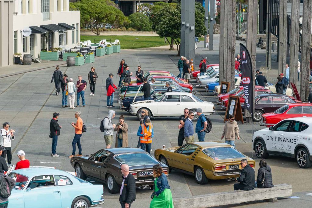 Alfa Romeo Owner's Club of New Zealand parked up in Wellington