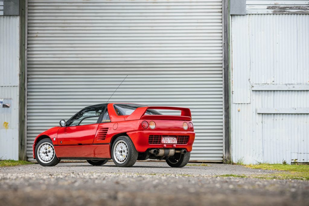 Mazda Autozam AZ-1 in red, rear quarter photo