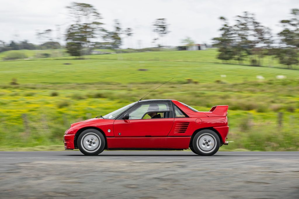 side panning shot of the Mazda Autozam AZ-1