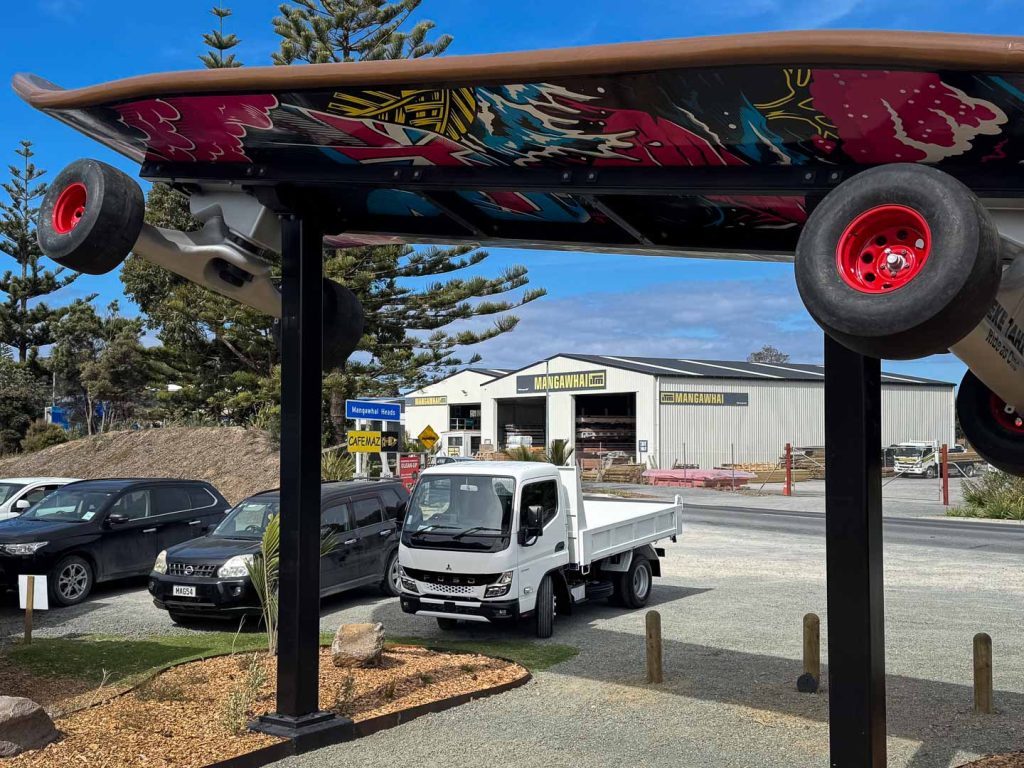 Truck below a skateboard, in mangawhai