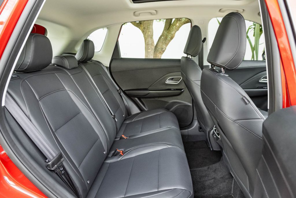 Rear seat space inside the 2024 MG ZS Hybrid