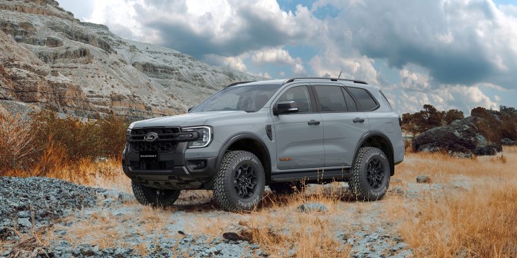 2025 Ford Everest Tremor in the mountains looking very rugged