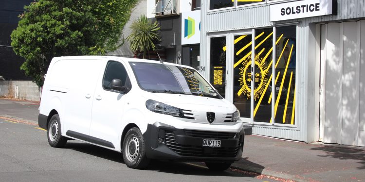 2023 Peugeot e-Partner Long parked up on the street in Auckland NZ